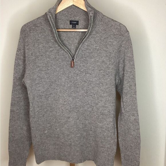 J. Crew Sz XS Lambs wool Quarter Zip Swester - Picture 1 of 4